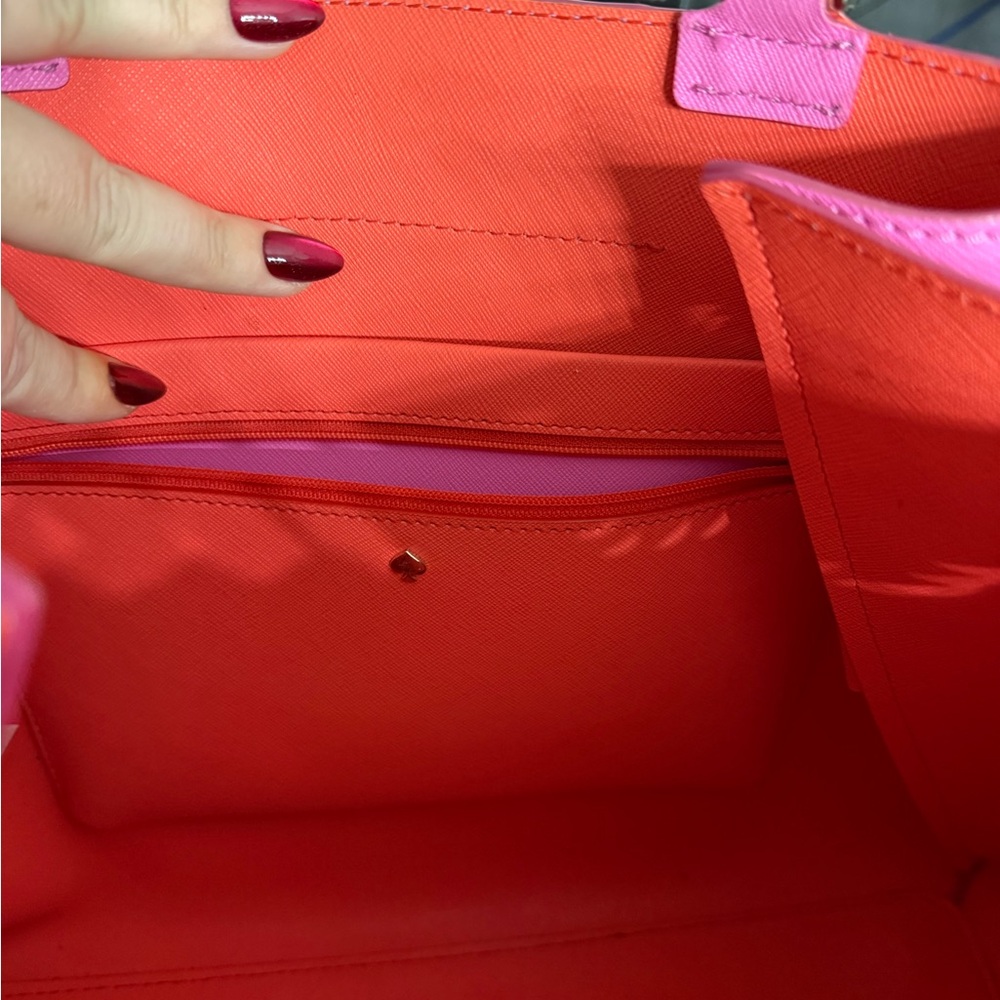 Kate Spade Pink and Orange Shoulder Bag - Picture 6 of 7